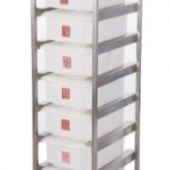 Esqueleto para 8  Caixas Plasticas - Aço Inox 304