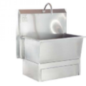 Lavatório de Mão com acionamento por joelho - Aço Inox 304