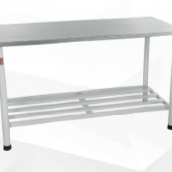 Mesa com Estrutura em Aço Carbono e Tampo em Aço Inox 430