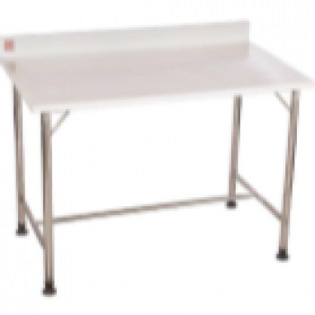 Mesa de açougue  com tampo Polietileno com espelho - Inox 304